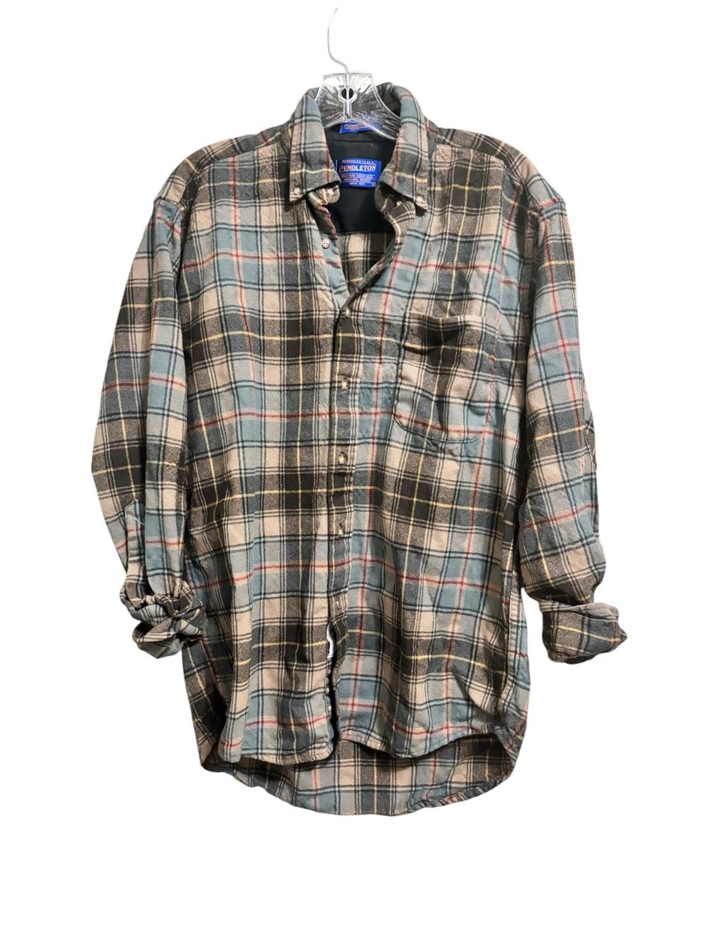 Pendleton Fireside Shirt Men’s M MacInnes Tartan 100% Virgin Wool Plaid Flannel
